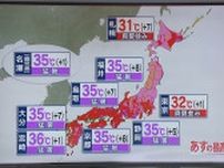 【あすの天気】午後から北陸・東北を中心に雨　西・東日本で猛暑も