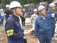 作業員の安全対策を確認する初のパトロール　河川復旧の工事現場で実施　大分・日田市
