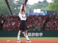 乃木坂46向井葉月、始球式で豪快フォーム披露　ライオンズ愛込め全力投球「去年よりも楽しんで投げられた」