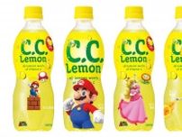 スーパーマリオ×サントリー、コラボパッケージ飲料発売！　「C.C.レモン」「なっちゃん」などデザイン全10種