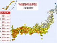広島県で30℃超え　安芸太田町加計で30.1℃を観測　広島で“今年初”「真夏日」　19日の全国観測点で最も高く