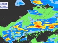 夜中に局地的に激しい雷雨となった広島県　今夜遅くにかけても激しい雨のおそれ　大気の状態が非常に不安定で積乱雲が発達見込み　気象台は「大雨と落雷及び突風に関する情報」発表中【30分ごと降水シミュレーション】