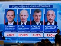 プーチン氏がロ大統領選圧勝、得票率87％超　軍強化を表明