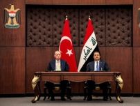 トルコ大統領がイラク訪問、安保協力や経済関係強化で合意