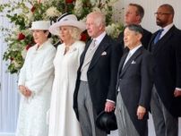 天皇皇后両陛下、英で歓迎式典に出席　チャールズ国王ら出迎え