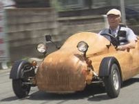 手作りの『木製自動車』が公道を駆ける！最高時速は60キロ「長年の夢」叶えた男性　熊本