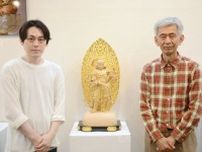 西岡さん（佐賀市）教え子と3人展　5月12日まで　日本画、仏像で共演