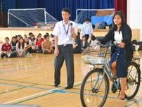 外国人留学生、交通ルール学ぶ　西九州大学で自転車走行体験　佐賀市