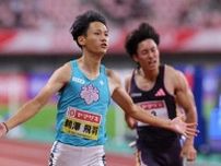 陸上日本選手権男子２００メートルは鵜沢飛羽が２連覇　パリ五輪に近づく　「間に合ってくれた」