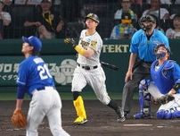 阪神・佐藤輝明が特大の先制三塁打　貧打引き分けの虎に希望の光