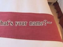 「キミの名は」ベッドについているナゾの帯