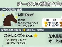 【オークス】Mill Reef内包馬が10年で7勝、2着5回と活躍　ステレンボッシュ、ライトバックら該当馬を有力視