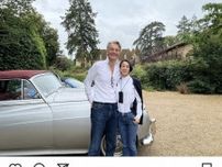 中村江里子　フランス人夫とクラシックカーで800キロのラリーに参加　夫婦Sに「素敵」「美男美女」