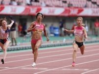 君嶋愛梨沙　女子100メートル予選1位通過　3連覇&五輪参加標準記録11秒07に挑む