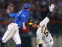 阪神・島田が快足生かして同点機をつくる「なんとか塁に出たら変わるかなと」
