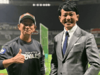 松田宣浩が元チームメイトとホークスファン歓喜の再会「お互い熱く頑張ってますよ‼️熱男魂‼️」