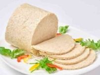 ソディック、小麦由来タンパク質で肉タイプPBF「フラカルネ」開発、水戻し不要で焼豚･とんかつなどに使用可能、FOOMAで初披露