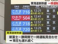「まさかこんなことになるとは…」東海道新幹線が大雨で一時運転見合わせ　遅れ続く　静岡