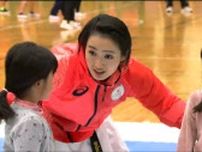 東京五輪・空手女子「形」銀メダルの清水希容選手らが親子に伝えたことは　宮城・角田市