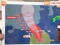 今夜・関東北部は激しい雨・雷雨に注意　台風3号は非常に強い勢力 あす沖縄石垣島・与那国島地方にかなり接近か