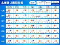 北海道の2週間天気　気温変化がやや大きくなりそう　週末は台風の動向に注意