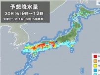 30日　梅雨入り早々　西日本は局地的に大雨　北日本を中心に急な雨に注意