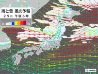 今日29日　北海道は猛吹雪のおそれ　交通障害警戒　東北や北陸も雪や雨で落雷注意
