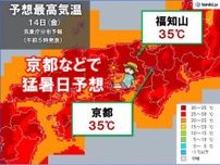関西で今年初の猛暑日か　京都など35℃予想　体温に迫る暑さ　熱中症に厳重な警戒を