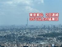 東京都心　2日連続で35℃以上の猛暑日を観測　湿度も高い　熱中症に厳重警戒