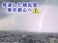 非常に発達した雨雲　都心に接近　豪雨・突風・雷に注意　気温は急降下