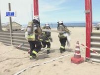 夏本番を前に　海の家で火災を想定した消防訓練　放水から避難まで対応呼びかけ 《新潟》