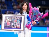 思い出の有明コロシアムで土居美咲の引退セレモニー。「テニスに全力を尽くせたのは誇り」と15年の競技生活を回顧＜SMASH＞