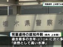 児童虐待の認知件数　栃木県警が統計を取り始めて上半期では２番目の多さ