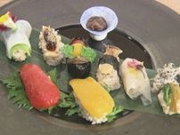 マグロに見えるのはパプリカ…岐阜県各務原市に“野菜のお寿司”が人気のカフェ 飲食経験ゼロの店主が一念発起