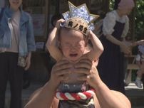 泣いたら“勝ち”…愛知県日進市の白山宮で『泣き相撲』赤ちゃん力士約160人が参加 子供達の健康と成長祈る