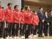 【柔道】阿部詩が日体大壮行会で五輪連覇を誓う「エッサッサを見てパワーが湧いてきた」