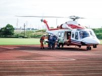 消防ヘリコプター離着陸訓練 緊急時に備え、連携強化〈横浜市港北区〉
