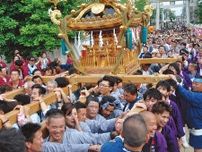 潮田神社で例大祭 70基の神輿が渡御　〈横浜市鶴見区〉