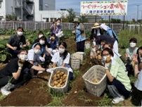 収穫の喜びリハビリに　藤沢御所見病院で芋ほり〈藤沢市〉