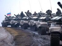 ロシア軍の「大規模攻撃」失敗か？ 上空から捉えた映像をウクライナが公開 次々と撃破される装甲車