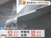 富山県内に大雨洪水警報　氷見では６月の観測史上最大　１時間に４５ミリの激しい雨　夜遅くまで土砂災害に注意・警戒