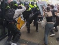 オランダの名門大学で反イスラエルデモ　学生らが警察と衝突