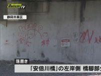 国の文化財 安倍川橋でも落書き 静岡市内で被害相次ぐ 警察に被害届（静岡県）