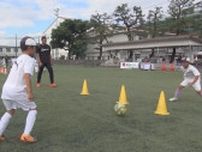 元Jリーガー2人が未来のサッカー選手を目指す小学生たちへサッカー教室・静岡
