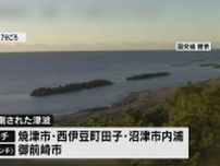 津波注意報全て解除　静岡県の沿岸にも一時発表　最大10センチ観測