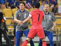 「選手たちの意志がなかったら…」難しい中でタイを粉砕、韓国のファン・ソンホン暫定監督の目線は日本とも対戦する“本業”のパリ五輪最終予選へ「良い結果を出したい」