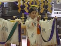 逸見神社で例祭　宮司は地域の安全と発展を祈る　地元児童による神楽も　山梨・北杜市