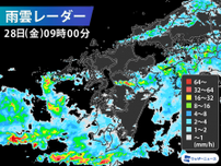 九州は断続的な強雨　海上で雨雲が発達し油断できな状況続く
