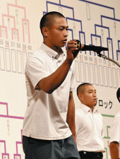 東邦・朝倉大空主将、「気持ちが引き締まった」　初戦は小牧―東郷の勝者と対戦　【高校野球・愛知大会組み合わせ抽選会】