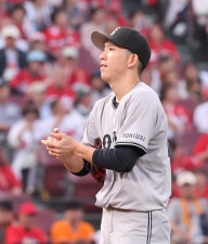 巨人・戸郷５回４失点ＫＯ遠い今季初星　初回押し出し四球で先制献上　阿部監督「真っすぐ、フォーク、スライダーしかない」
